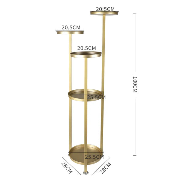 Levede Plant Stand Outdoor Indoor Flower Pots Rack Garden Shelf Gold 100CM Deals499