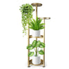 Levede Plant Stand Outdoor Indoor Flower Pots Rack Garden Shelf Gold 120CM Deals499