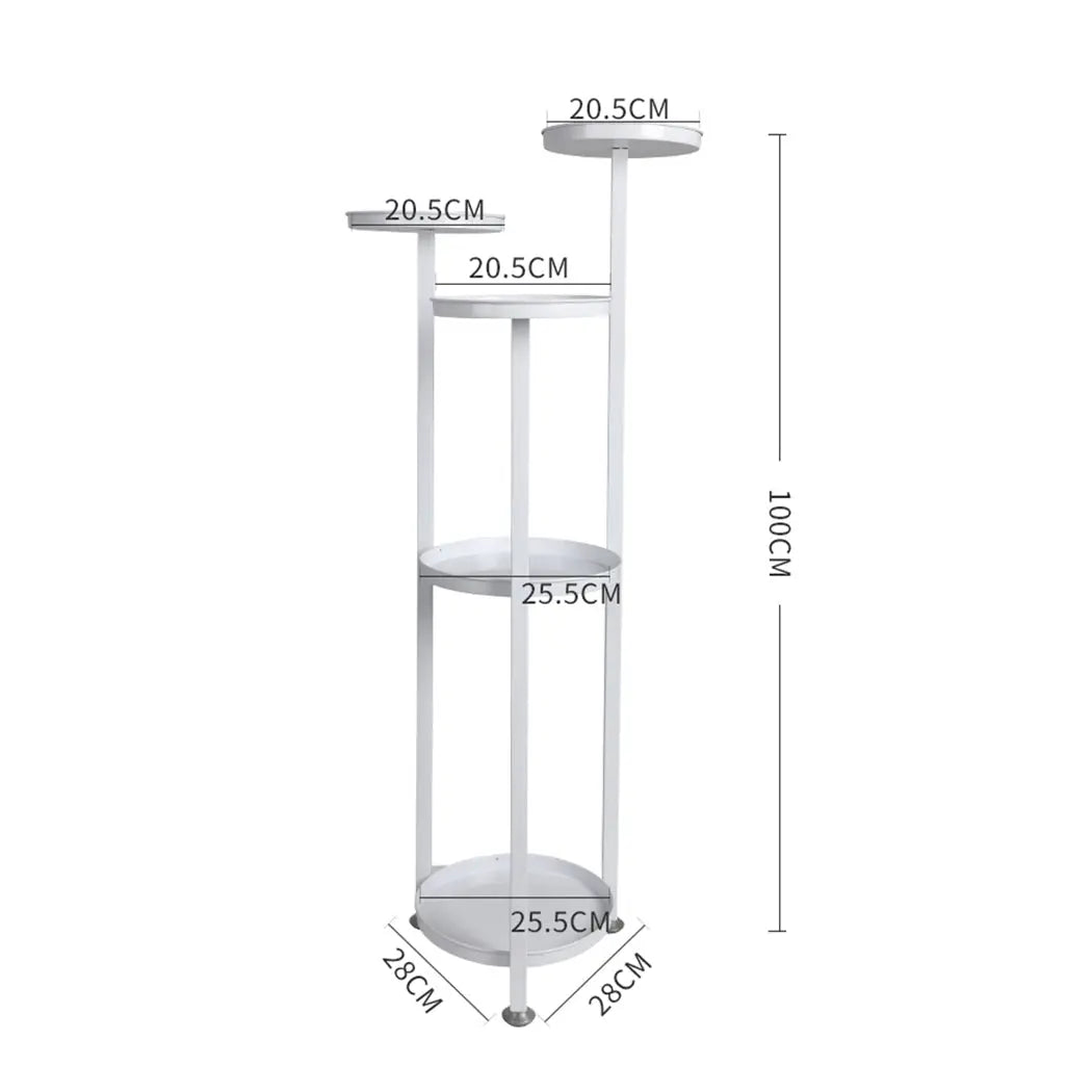 Levede Plant Stand Outdoor Indoor Flower Pots Rack Garden Shelf White 100CM Deals499