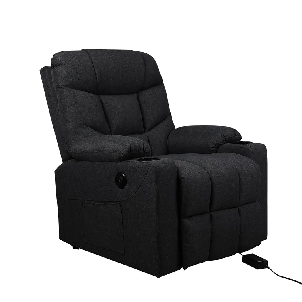 Levede Recliner Chair Electric Lift Chair Armchair Lounge Fabric Sofa USB Charge Deals499