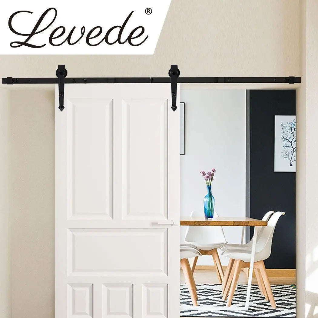 Levede Sliding Barn Door Hardware Track Roller Kit 1.83M Antique Classic Single Deals499