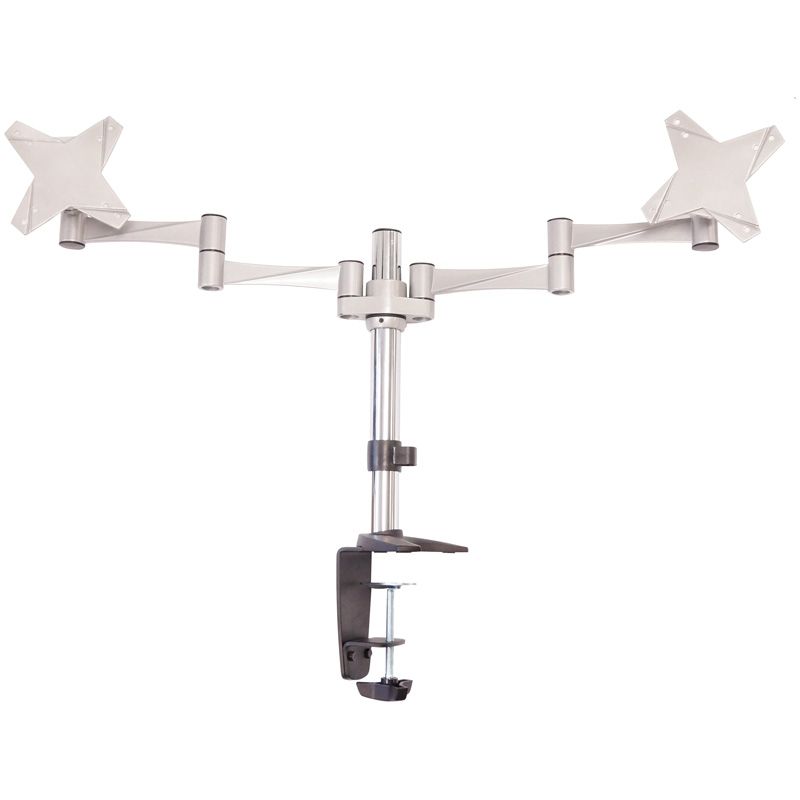 Astrotek Dual Monitor Arm Desk Mount Stand 43cm for 2 LCD Displays 21.5' 22' 23.6' 24' 27' 8kg 30Â° tilt 180Â° swivel 360Â° rotate VESA 75x75 100x100 ASTROTEK