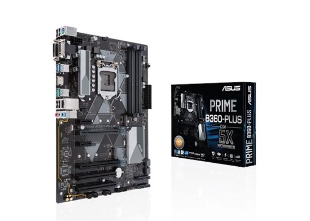 ASUS PRIME B360-PLUS/CSM S1151 ATX MB, 4xDDR4, 6xPCIe, 4xUSB3.1, 4xUSB2.0, 1xD-Sub, 1xDVI, 1xHDMI ASUS