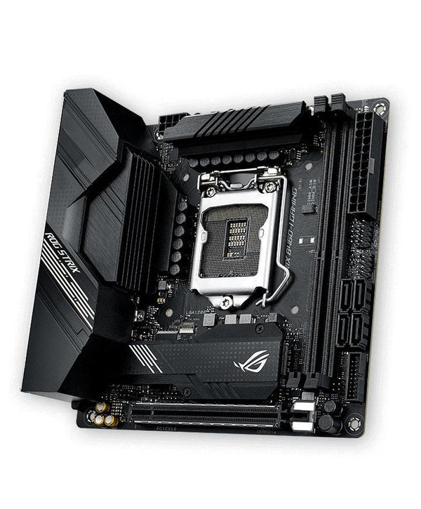 ASUS ROG STRIX B460-I GAMING mITX Gaming Motherboard 10th Gen LGA1200 DDR4 2933MHz, 2xM.2, 4xSATA, WIFI6, MU-MIMO, Raid, LANGuard, Aura Sync ASUS