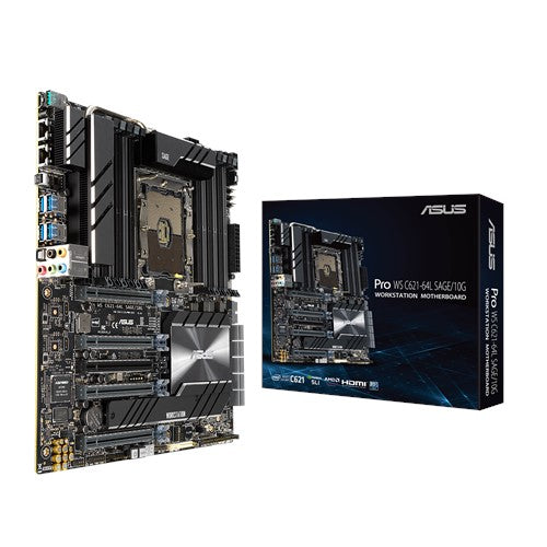 ASUS PRO WS C621-64L SAGE/10G Xeon-W-3000 Workstation MB 4xPCIe x 16 1xPCIe x 4 DDR4, Dual Intel LAN, M.2 ASUS