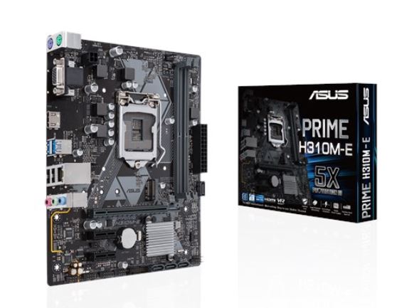 ASUS PRIME H310M-E R2.0 Intel LGA-1151 mATX motherboard, DDR4 2666MHz, SATA 6Gbps and USB 3.1 Gen 1 HDMI/D-Sub, M.2 Support, TPM Header ASUS