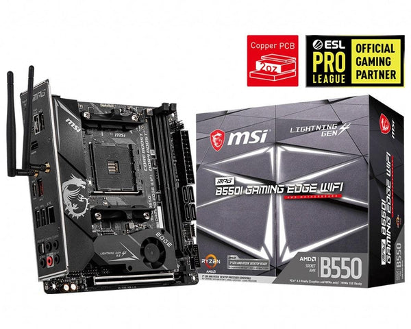 MSI MPG B550I GAMING EDGE WIFI AM4 mATX MB 2xDDR4 1xPCIE 2xM.2 HDMI LAN 4xSATAIII 2xUSB3.2 4xUSB2.0 MSI