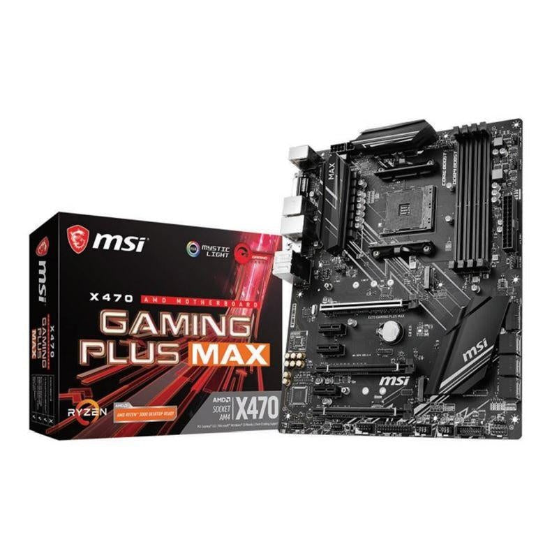 MSI X470 GAMING PLUS MAX AM4 Ryzen Motherboard DDR4 6xPCIE 2xM.2 DVI-D HDMI RAID LAN 6xSATAIII 6xUSB3.2 6xUSB2.0 (LS) MSI