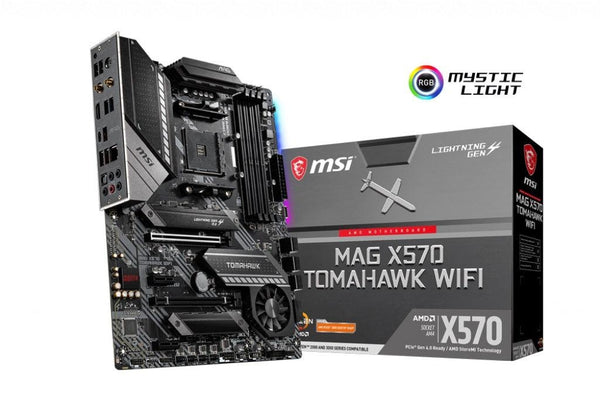 MSI MAG X570 TOMAHAWK WIFI AM4 ATX motherboard 4xDDR4 4xPCIE 2xM.2 Realtek ALC1200 6xSATA LAN RAID MSI