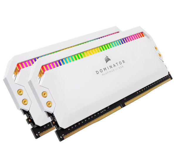 CORSAIR Dominator Platinum RGB 32GB (2x16GB) DDR4 3200MHz C16 1.35V UDIMM XMP 2.0 White Heatspreaders Desktop PC Gaming Memory CORSAIR