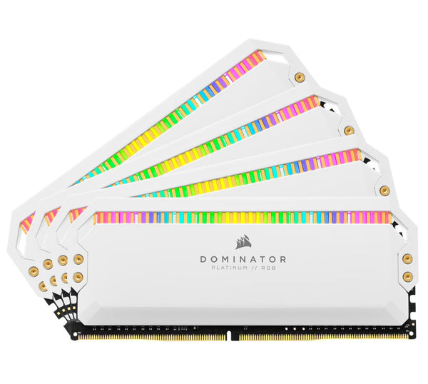 CORSAIR Dominator Platinum RGB 32GB (4x8GB) DDR4 3200MHz C16 1.35V UDIMM XMP 2.0 White Heatspreaders Desktop PC Gaming Memory CORSAIR