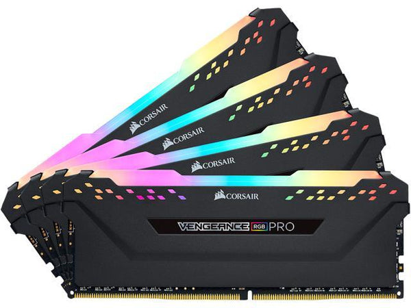 CORSAIR Vengeance RGB PRO 128GB (4x32GB) DDR4 3600MHz C18 1.35V 288Pin DIMM XMP 2.0 Anodized Aluminum Desktop Gaming Memory CORSAIR