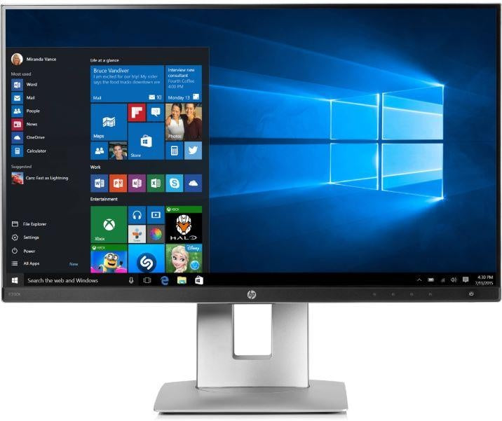 HP EliteDisplay E230t 23' FHD Touchscreen Monitor 1920x1080@60Hz 5ms DP HDMI VGA USB3.0 Tilt Swivel Pivot Height Adjustment 3yr wty HP