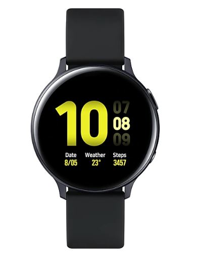 SAMSUNG GALAXY WATCH ACTIVE 2 AL BLACK BT 44MM- 1.4' Super AMOLED Display(360x360),1.15GHz Dual Core CPU, Tizen OS,  4GB ROM,0.75 RAM, 340mAh Battery SAMSUNG