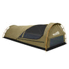 Mountview King Single Swag Camping Swags Canvas Dome Tent Hiking Mattress Khaki Deals499