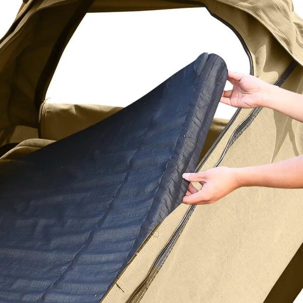 Mountview King Single Swag Camping Swags Canvas Dome Tent Hiking Mattress Khaki Deals499