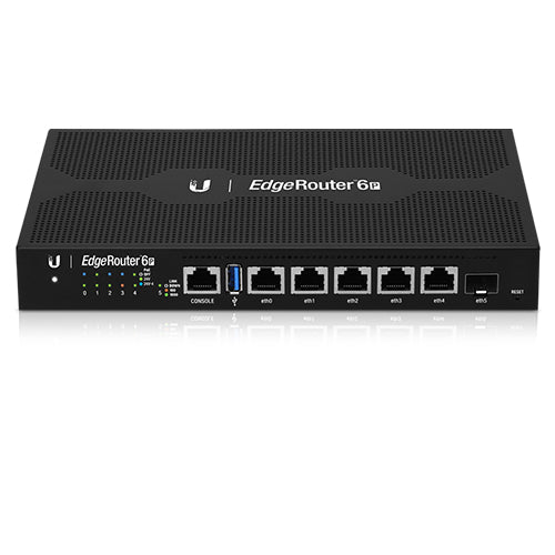 UBIQUITI EdgeRouter 6 - 5-Port Gigabit Router, 1 SFP Ports- 24v Passive PoE Out (All Ports) - 1GHz Quad Core Processor - 1GB RAM UBIQUITI