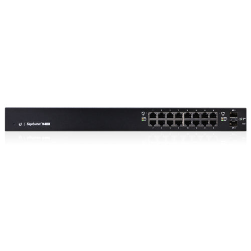 UBIQUITI EdgeSwitch 16 - 16-Port Managed PoE+ Gigabit Switch 150W Total Power Output - Supports PoE+ and 24v Passive UBIQUITI