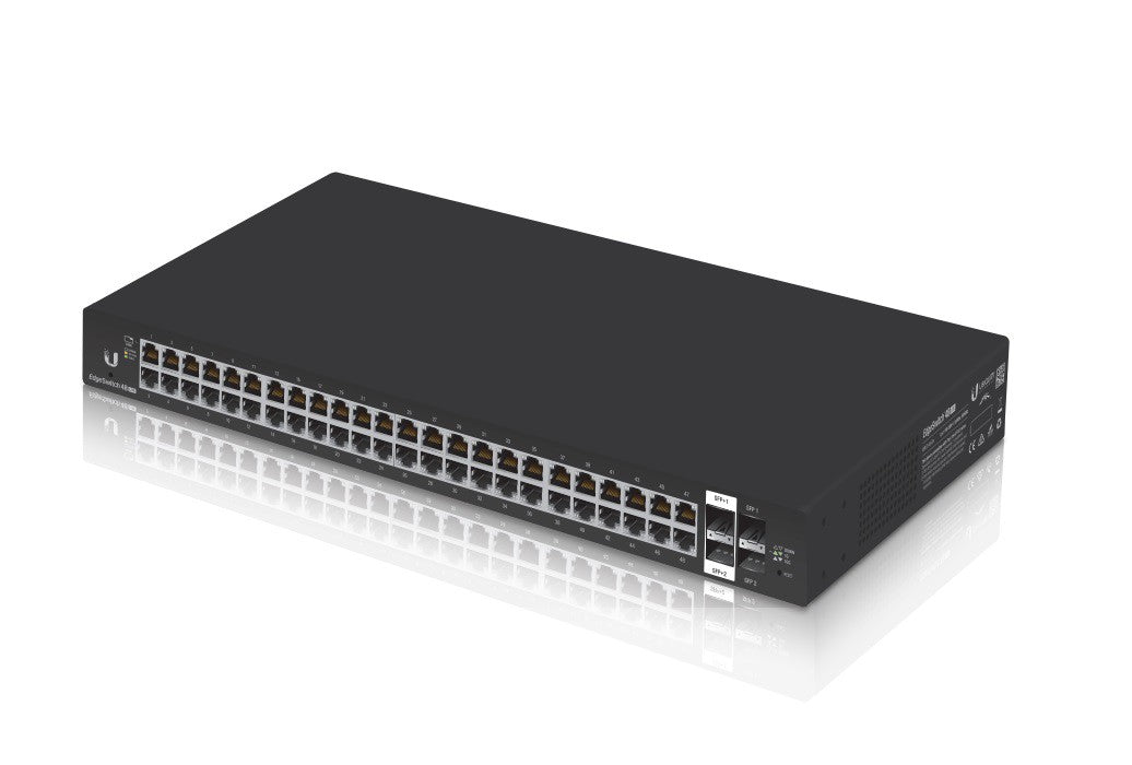 UBIQUITI EdgeSwitch 48 - 48-Port Managed Gigabit Switch, 2 SFP and 2 SFP+, Layer 2 and Layer 3 Capabilities UBIQUITI