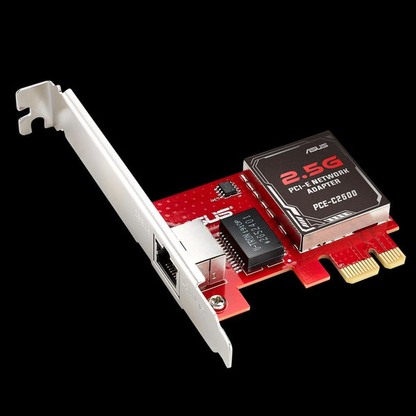 ASUS PCE-C2500 2.5GBase-T PCIe Network Adapter With Backward Compatibility Of 2.5G/1G/100Mbps; RJ45 port, Windows and Linux Support ASUS