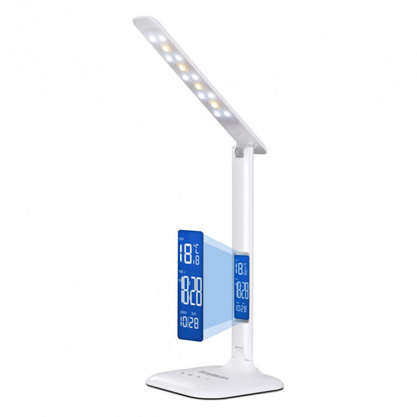 Simplecom EL808 Dimmable Touch Control Multifunction LED Desk Lamp 4W with Digital Clock SIMPLECOM