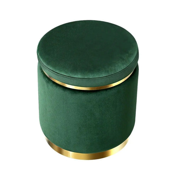 Ottoman Round Velvet Foot Stool Foot Rest Pouffe Padded Seat Pouf Home Decor Deals499