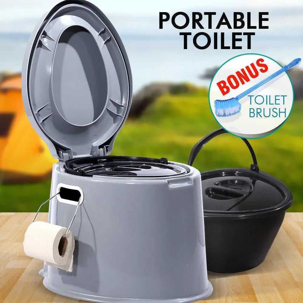 Outdoor Portable Toilet 6L Camping Potty Caravan Travel Camp Boating Deals499