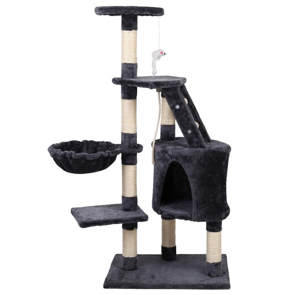 i.Pet Cat Tree 120cm Trees Scratching Post Scratcher Tower Condo House Furniture Wood Multi Level Deals499