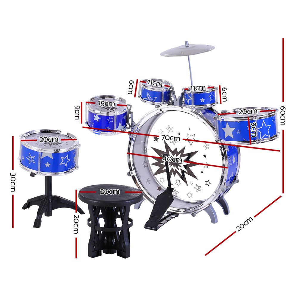 Keezi 11 Piece Kids Drum Set Deals499