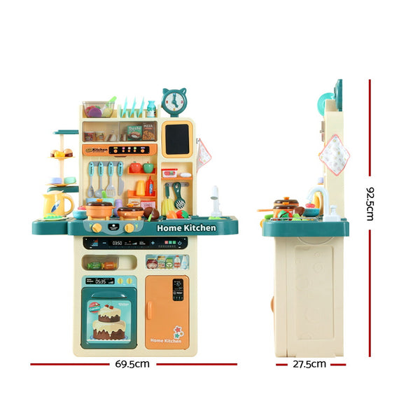 Keezi Kids Kitchen Playset Pretend Play Food Sink Cooking Utensils 73pcs Deals499