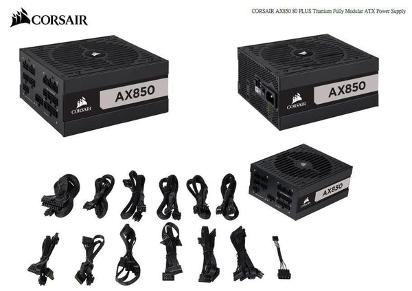 CORSAIR 850W AX 80+ Titanium Fully Modular ATX Power Supply 10 Years Warranty CORSAIR