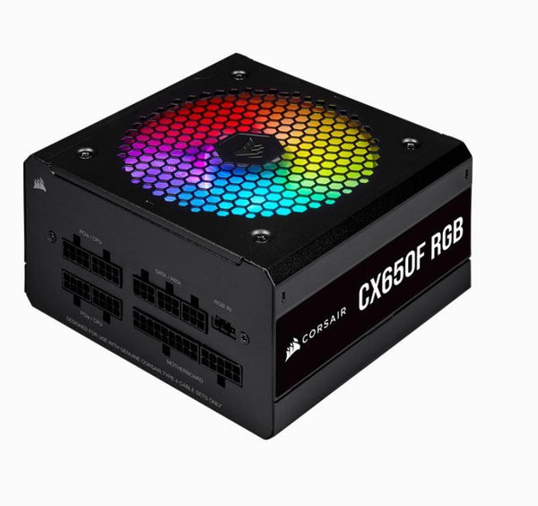 CORSAIR 650w CX650F RGB, 80+ Bronze, Fully Modular, 120mm FAN,  ICUE, Black ATX Power Supply, PSU, 5 Years Warranty CORSAIR