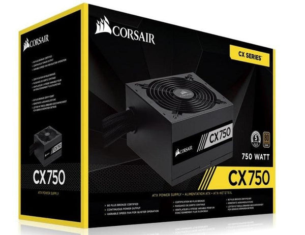 CORSAIR 750W CX 80+ Bronze 120mm FAN Black ATX Power Supply, PSU 5 Years Warranty (LS) CORSAIR