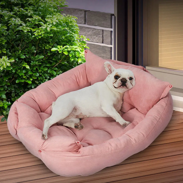 PaWz Pet Bed 2 Way Use Dog Cat Soft Warm Calming Mat Sleeping Kennel Sofa Pink S Deals499