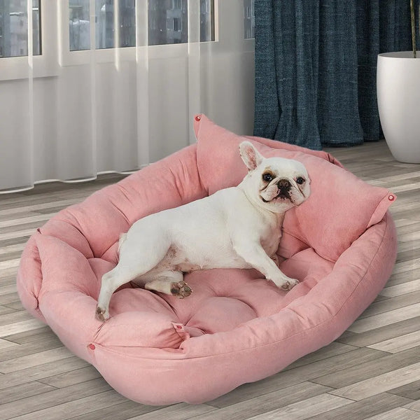 PaWz Pet Bed 2 Way Use Dog Cat Soft Warm Calming Mat Sleeping Kennel Sofa Pink S Deals499