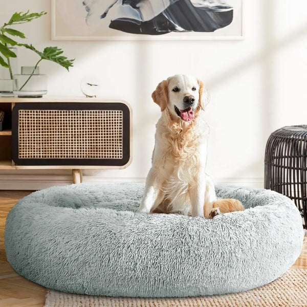 Pet Bed Dog Cat Calming Bed Extra Large 110cm Light Grey Sleeping Comfy Washable Deals499