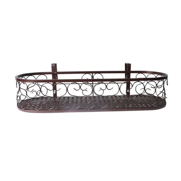 Plant Holder Plant Stand Hanging Flower Pot Basket Garden Wall Rack Shelf Oval Bronze Deals499