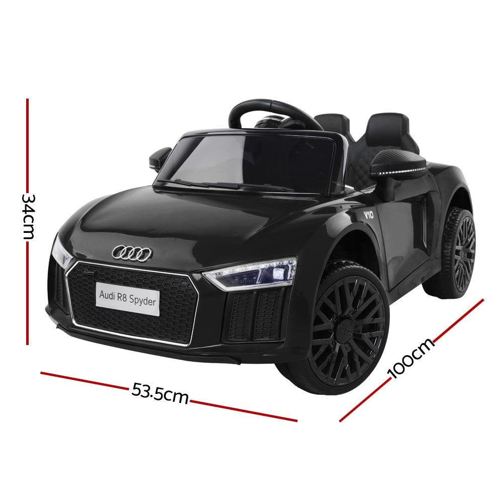 Kids Ride On Car Audi R8 Licensed Electric 12V Black Deals499