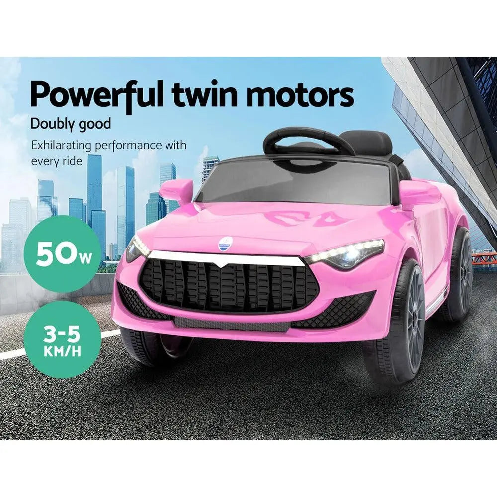 Rigo Kids Ride On Car Battery Electric Toy Remote Control Pink Cars Dual Motor Deals499