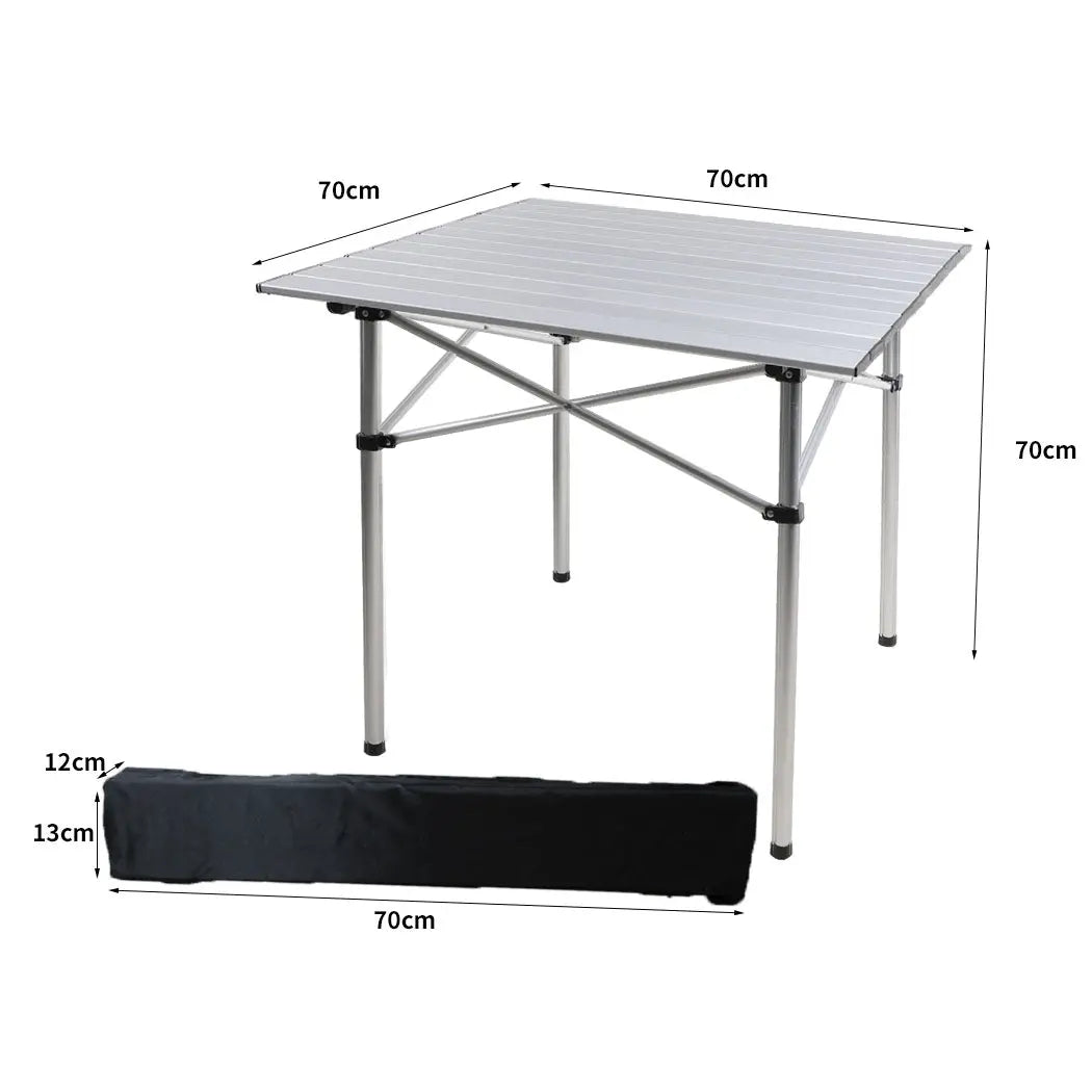 Roll Up Camping Table  Folding Portable Aluminium Outdoor BBQ Desk Picnic Tables Deals499