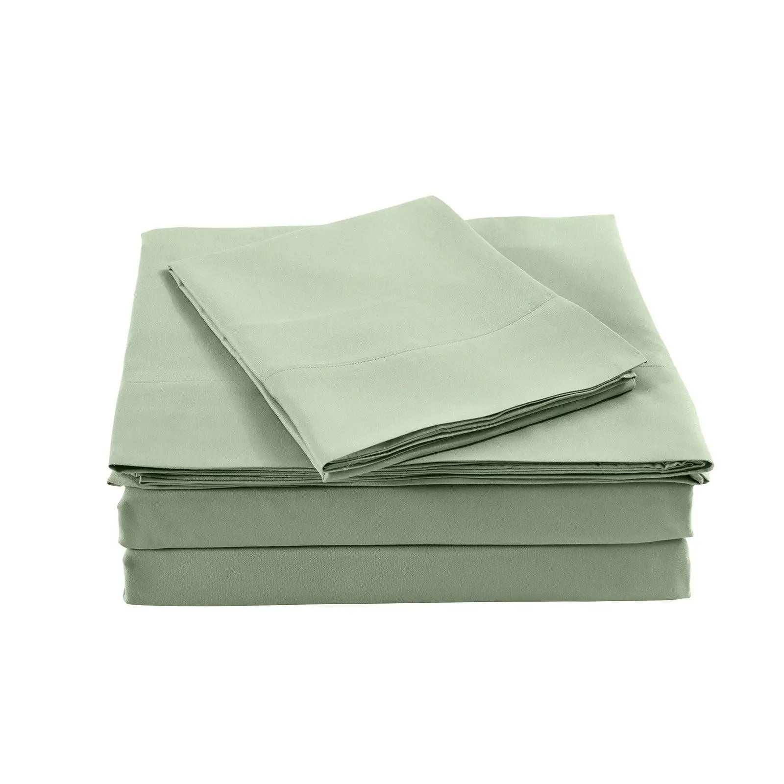 Royal Comfort Bamboo Blended Sheet & Pillowcases Set 1000TC Ultra Soft Bedding Queen Sage Green Deals499