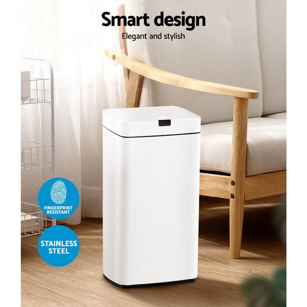 Devanti 45L Sensor Bin White Deals499