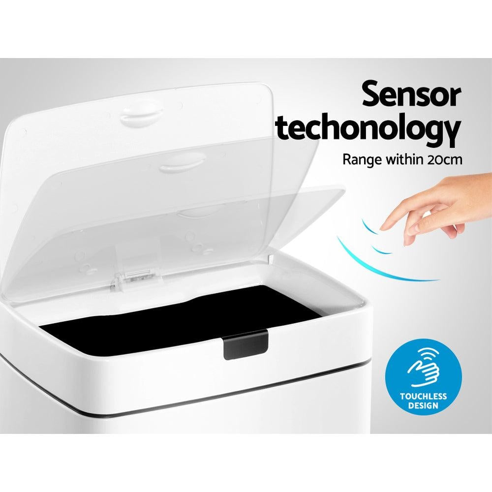 Devanti 45L Sensor Bin White Deals499