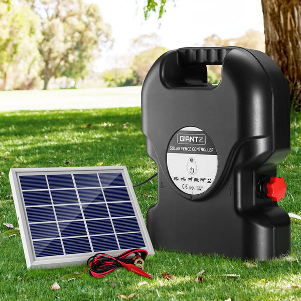 Giantz Electric Fence Energiser Solar Fencing Energizer Charger Farm Animal 15km 0.8J Deals499