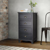 Artiss Vintage Bedside Table Chest 4 Drawers Storage Cabinet Nightstand Black Deals499