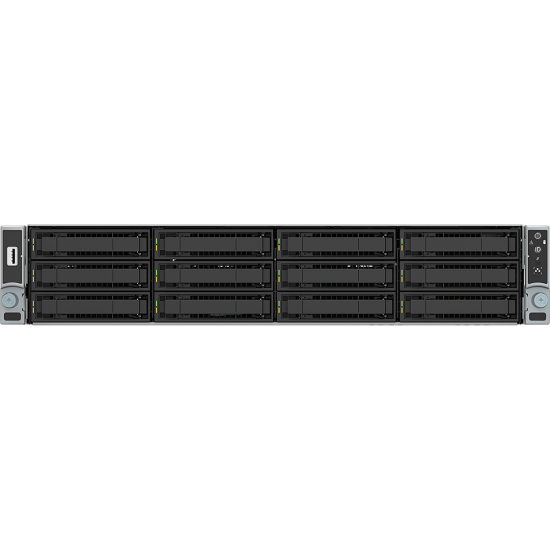 INTEL Prebuilt Server, 2U Rackmount, Xeon 4208 (1/2), 32GB ECC RAM (2/24) , 3.5' x 12 HDD Bays, 8port LSI3108, BBU, 10Gbe,RMM, 1300w PSU (1/2), 3 Yr INTEL