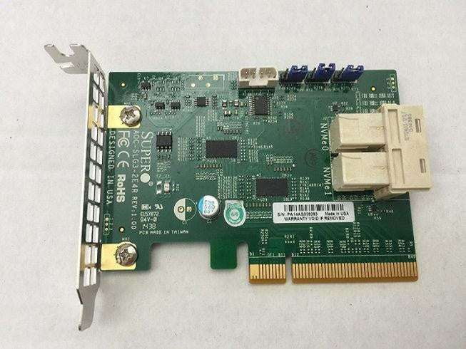 SUPERMICRO Add-on Card AOC-SLG3-2E4R - 6.4GB/s dual-Port Gen-3 Internal NVMe Host Bus Adapter SUPERMICRO