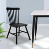 Set of 2 Dining Chairs Side Chair Replica Kitchen Wood Furniture Black Deals499