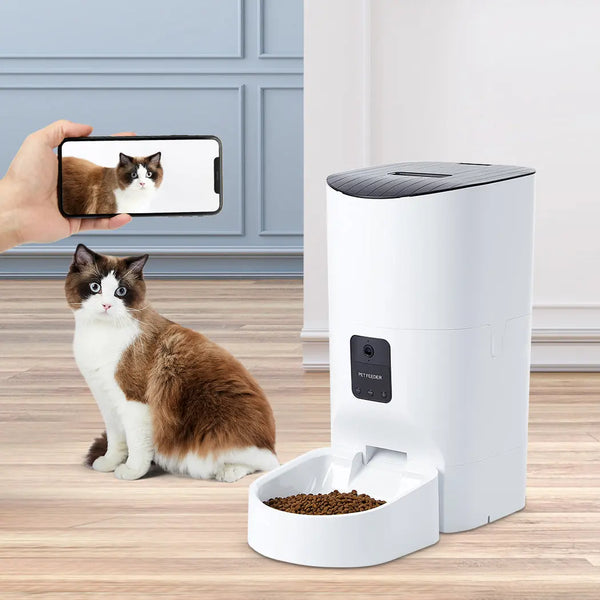 Smart Pet Feeder Camera Dog Cat Automatic Food Dispenser Portable Remote Bowl Deals499