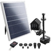 Solar Pond Pump with Battery Powered Submersible Kit LED Light & Remote 8.8 FT Deals499